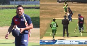 Darius Visser smashed 39 runs in a single over in ICC Men's T20 World Cup Sub Regional East Asia-Pacific Qualifier A event