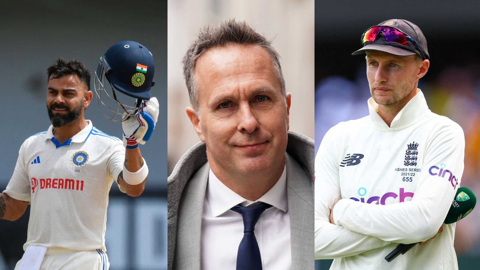 Michael Vaughan trolls Indian fans and Virat Kohli comparing Kohli and Joe Root's Test stats