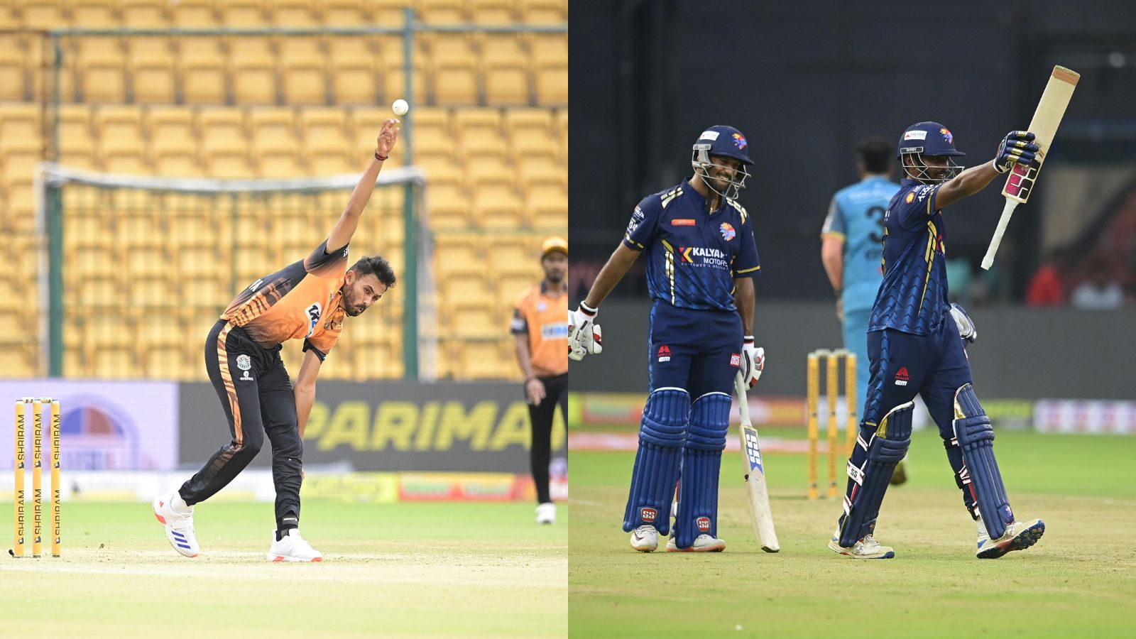 Three super overs for the first time in the Bengaluru Blasters vs Hubli Tigers game in the Maharaja Trophy