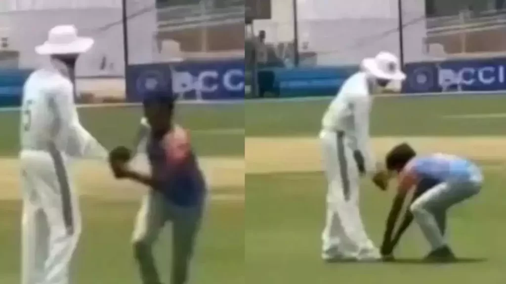 [Video] Fan touches the feet of Ruturaj Gaikwad in Duleep Trophy