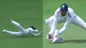 [Watch] Dhruv Jurel takes a sensational catch to dismiss Musheer Khan