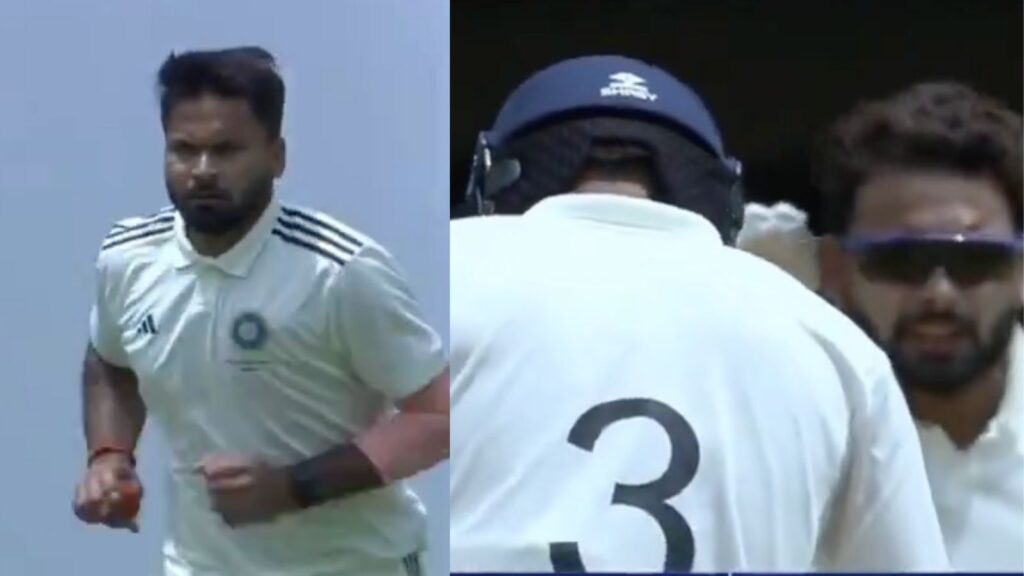 [Watch] Mukesh Kumar follows the bouncer instructions from Rishabh Pant