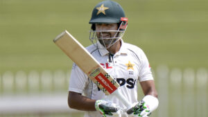 Babar Azam congratulates Pakistan Cricket Team after the win against England in Multan