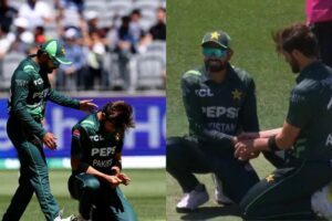 Twitter reacts as Babar Azam rushes to the spot to check after Shaheen Shah Afridi nearly dislocates his thumb