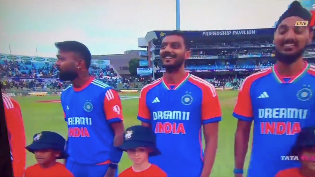 WATCH: Indian players confused as the national anthem was stopped twice ahead of the start of the first T20I against South Africa